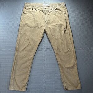 Peter Manning NYC Mens Beige Cotton Corduroy Straight Leg Chino Pants Size 38x28